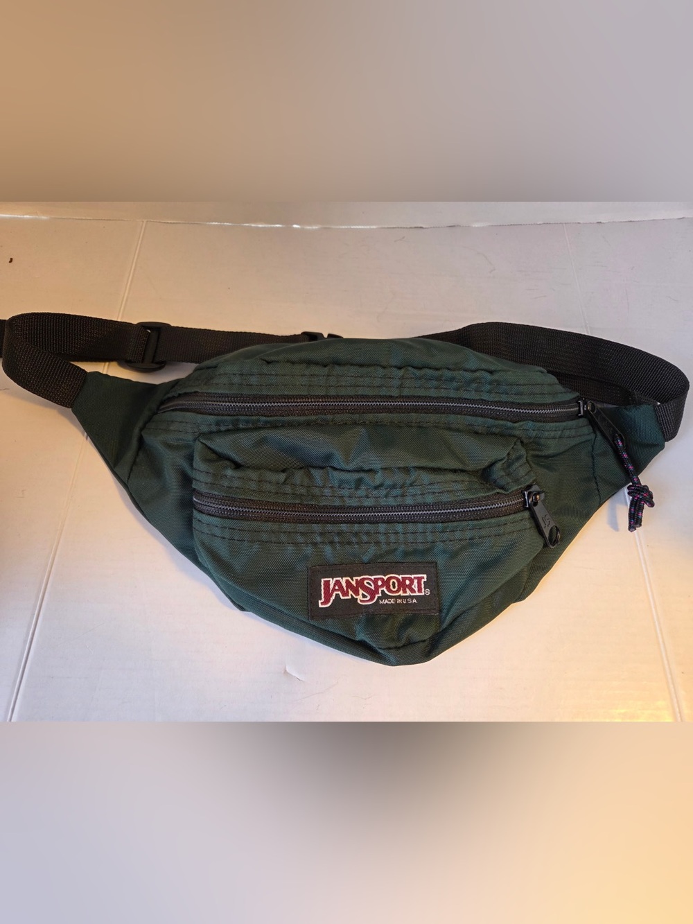 Vintage JanSport WALKABOUT Fanny Waist Pack Hip Bag Belt 1990’s Hunter Green USA